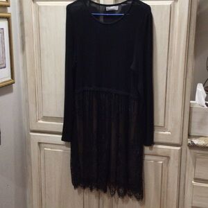 Bailey 44 Black Long Sleeve Lace Dress